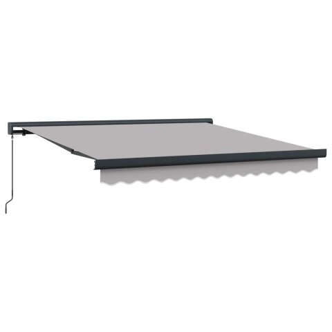 Markiza zwijana Jasnoszary 350 x 250 cm Tkanina i Metal