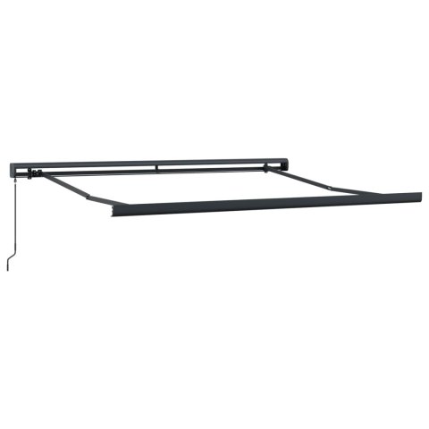 Markiza zwijana Jasnoszary 350 x 250 cm Tkanina i Metal