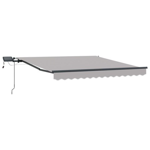 Markiza zwijana Ze LED Lights Jasnoszary 350 x 250 cm tkanina