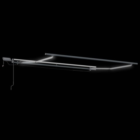 Markiza zwijana Ze LED Lights Jasnoszary 350 x 250 cm tkanina