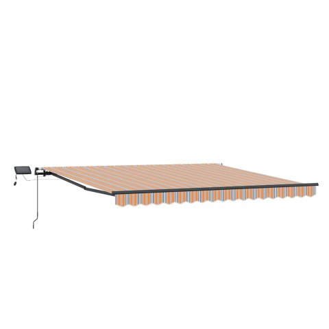 Markiza zwijana Ze LED Lights Wielokolorowe 450 ×300 cm tkanina