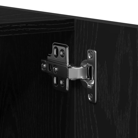 Zestaw mebli łazienkowych Montowane na ścianie 4 pcs Czarny Dąb