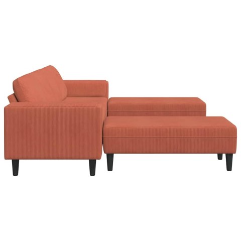 Sofa materiałowa z poduszką Czerwono-pomarańczowy 208 cm