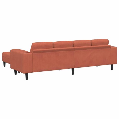 Sofa materiałowa z poduszką Czerwono-pomarańczowy 208 cm