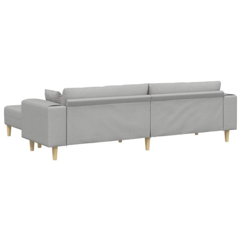Sofa materiałowa z poduszką Szary chmur 208 cm tkanina
