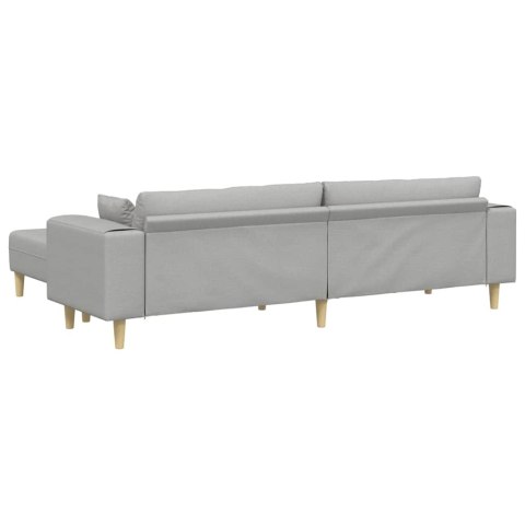 Sofa materiałowa z poduszką Szary chmur 208 cm tkanina