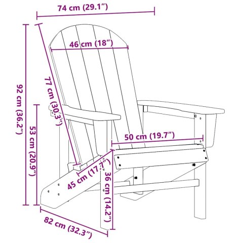 Meble wypoczynkowe do ogrodu 2 pcs Biały 74 x 82 x 90cm