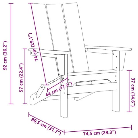 Meble wypoczynkowe do ogrodu 2 pcs Czarny 74.5 x 80.5 x 90cm