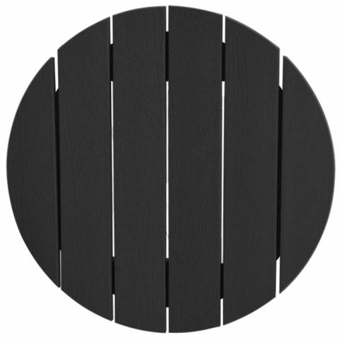 Zestaw barowy w ogrodzie 3 pcs Czarny HDPE