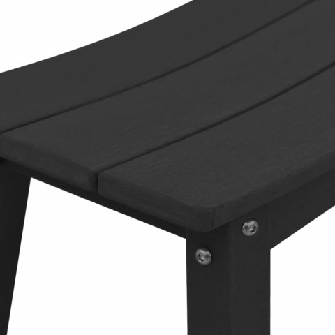 Zestaw barowy w ogrodzie 3 pcs Czarny HDPE