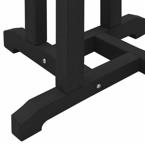 Zestaw barowy w ogrodzie 3 pcs Czarny HDPE