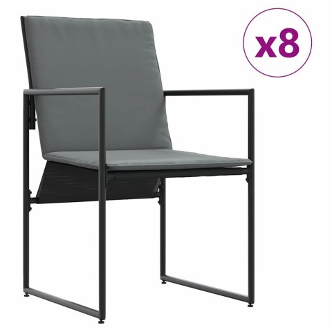 Zestaw do jadalni w ogrodzie 13 pcs Czarny Stal