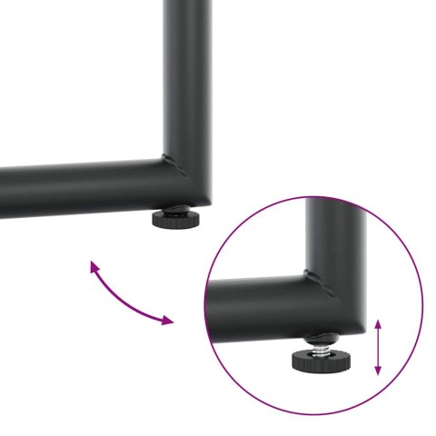 Zestaw do jadalni w ogrodzie 13 pcs Czarny Stal