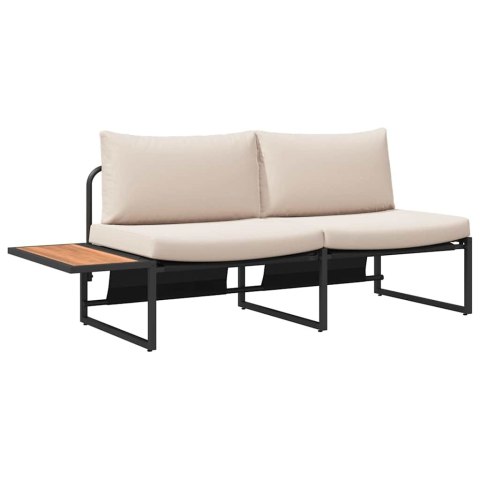 Zestaw do jadalni w ogrodzie 3 pcs Ciemnoszary Stal