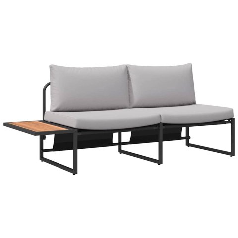 Zestaw do jadalni w ogrodzie 3 pcs Jasnoszary Stal