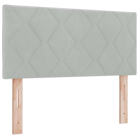 Łóżko sprężynowe z materacem Jasnoszary 90 x 200 cm Aksamit