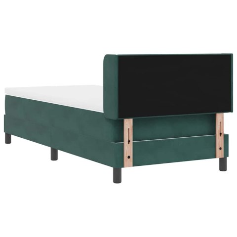 Łóżko sprężynowe Ciemna zieleń 200 x 90 cm Poliester