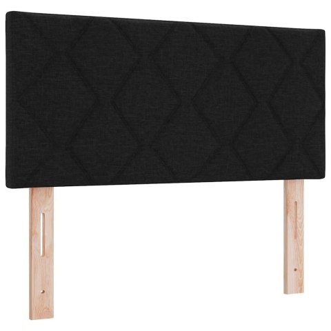 Łóżko sprężynowe z materacem Czarny 200 x 90 cm Poliester