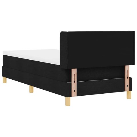 Łóżko sprężynowe z materacem Czarny 200 x 90 cm Poliester