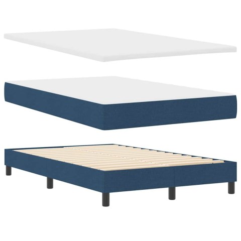Łóżko sprężynowe z materacem Niebieski 120 x 200 cm tkanina