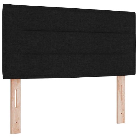 Łóżko z sprężyną LED z materacem Czarny 90 x 200 cm tkanina