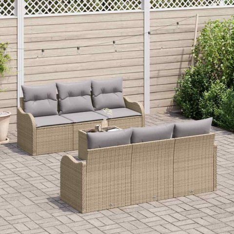 Zestaw Sof na Ogród Beżowy 55 x 55 x 37 cm polirattan