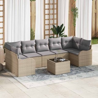 Zestaw Sof na Ogród Beżowy 55 x 55 x 37 cm polirattan