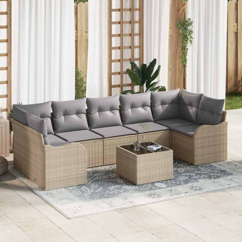 Zestaw Sof na Ogród Beżowy 55 x 55 x 37 cm polirattan