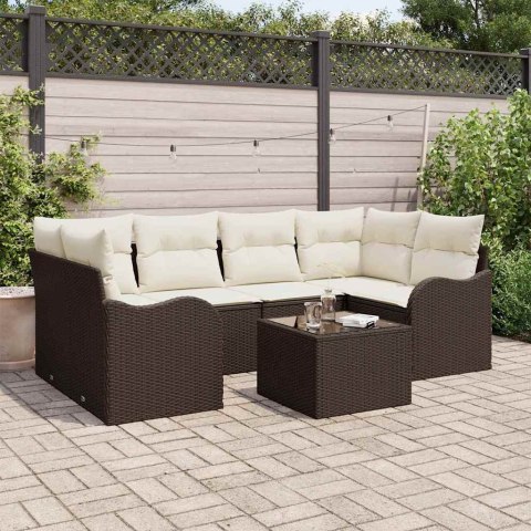 Zestaw Sof na Ogród Brązowy 55 x 55 x 37 cm polirattan