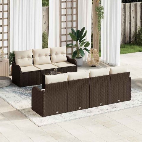 Zestaw Sof na Ogród Brązowy 55 x 55 x 37 cm polirattan