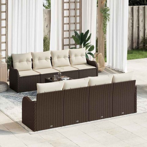 Zestaw Sof na Ogród Brązowy 55 x 55 x 37 cm polirattan