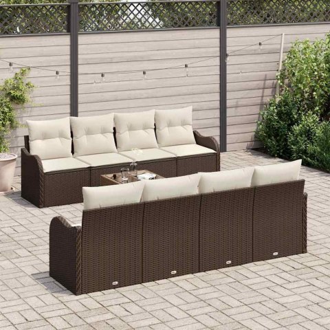 Zestaw Sof na Ogród Brązowy 55 x 55 x 37 cm polirattan