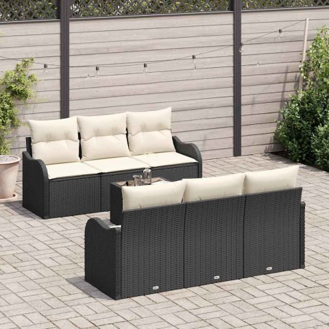 Zestaw Sof na Ogród Czarny 55 x 55 x 37 cm polirattan