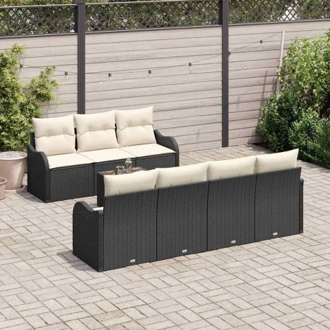 Zestaw Sof na Ogród Czarny 55 x 55 x 37 cm polirattan