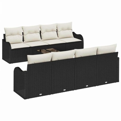 Zestaw Sof na Ogród Czarny 55 x 55 x 37 cm polirattan