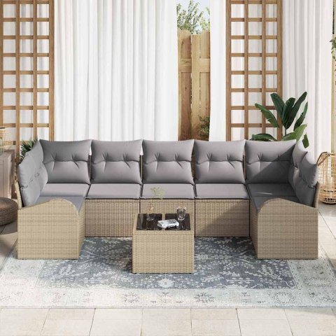 Zestaw Sof na Ogród Beżowy 55 x 55 x 37 cm polirattan
