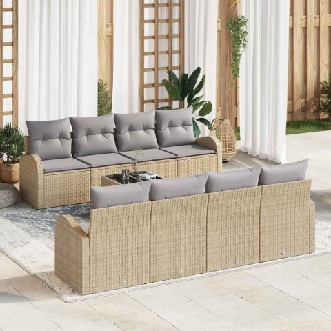 Zestaw Sof na Ogród Beżowy 55 x 55 x 37 cm polirattan