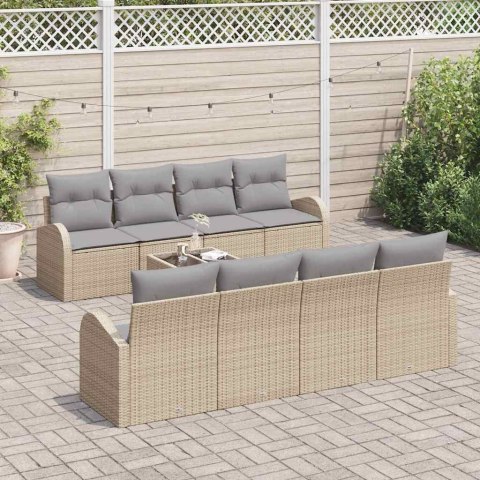 Zestaw Sof na Ogród Beżowy 55 x 55 x 37 cm polirattan