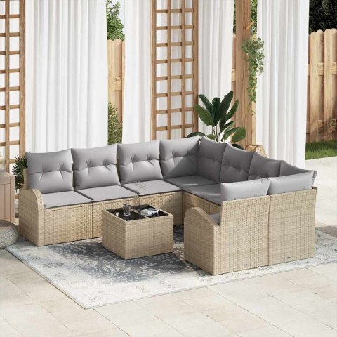 Zestaw Sof na Ogród Beżowy 55 x 55 x 37 cm polirattan