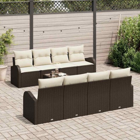 Zestaw Sof na Ogród Brązowy 55 x 55 x 37 cm polirattan
