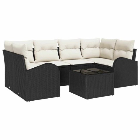 Zestaw Sof na Ogród Czarny 55 x 55 x 37 cm polirattan