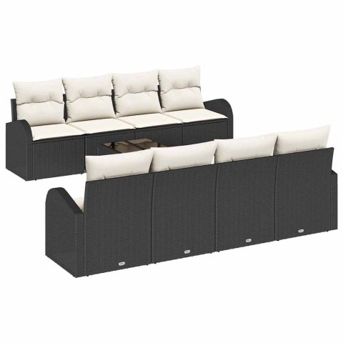 Zestaw Sof na Ogród Czarny 55 x 55 x 37 cm polirattan