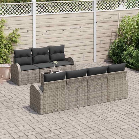 Zestaw Sof na Ogród Szary 55 x 55 x 37 cm polirattan