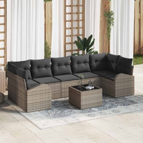 Zestaw Sof na Ogród Szary 55 x 55 x 37 cm polirattan