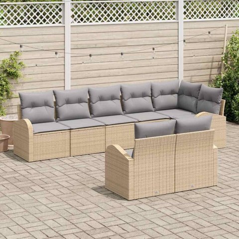 Zestaw Sof na Ogród 8 pcs polirattan