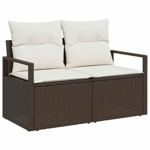 Zestaw Sof 4 pcs Brązowy polirattan