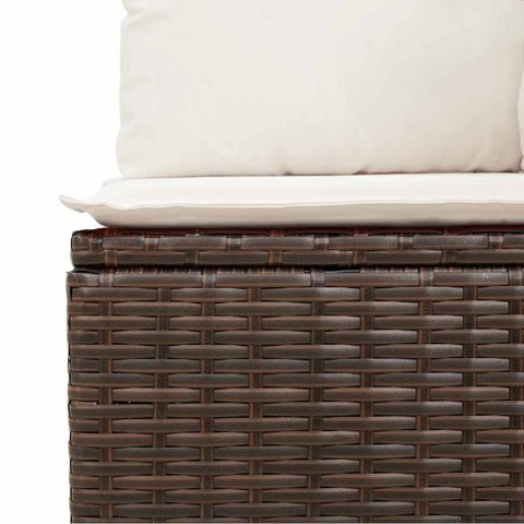 Zestaw Sof 4 pcs Brązowy polirattan
