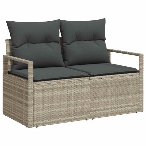 Zestaw Sof 4 pcs Jasnoszary polirattan