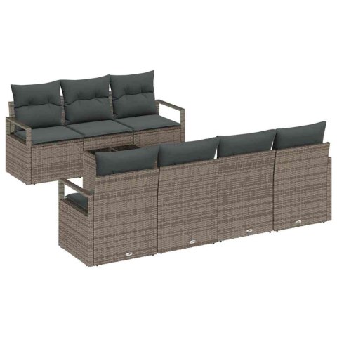 Zestaw Sof 8 pcs Szary polirattan
