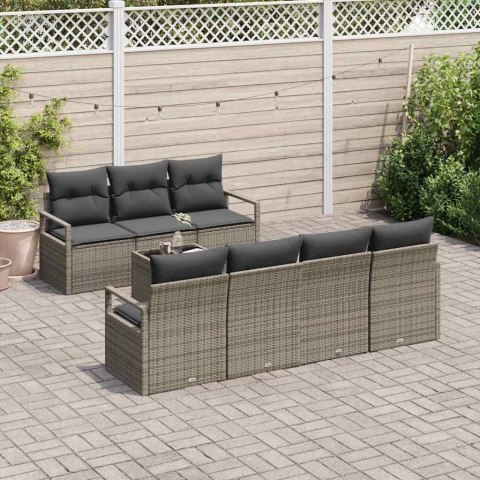 Zestaw Sof 8 pcs Szary polirattan